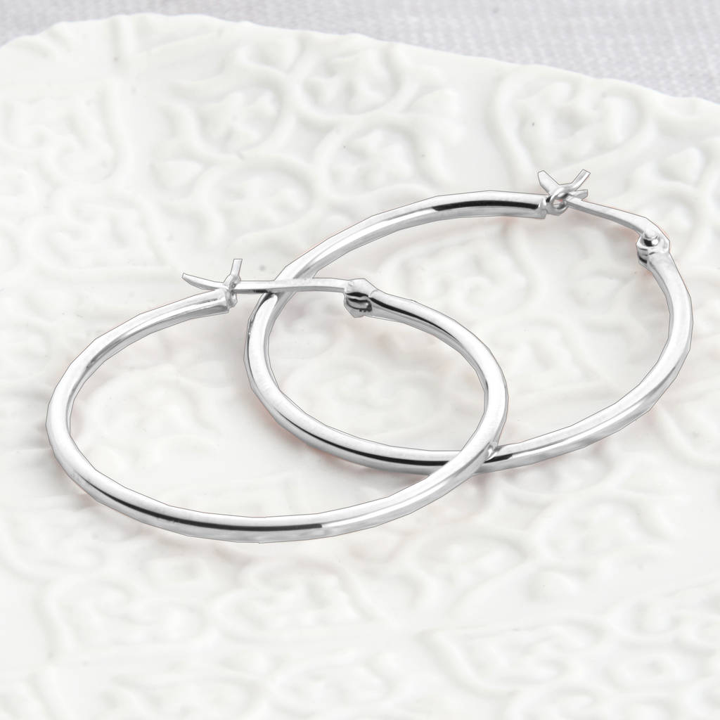 Silver Hoop Earrings